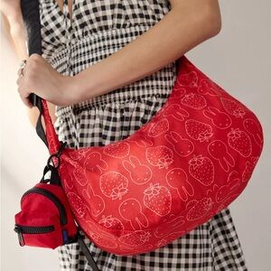 NWT BAGGU & Miffy UO Exclusive Medium Nylon Crescent Bag